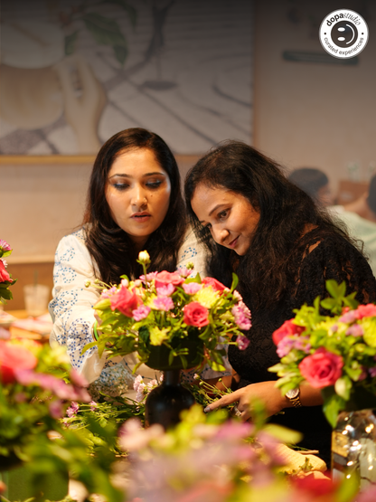 Bottle & Bloom - A Floral Arrangement & Bottle Art Experience