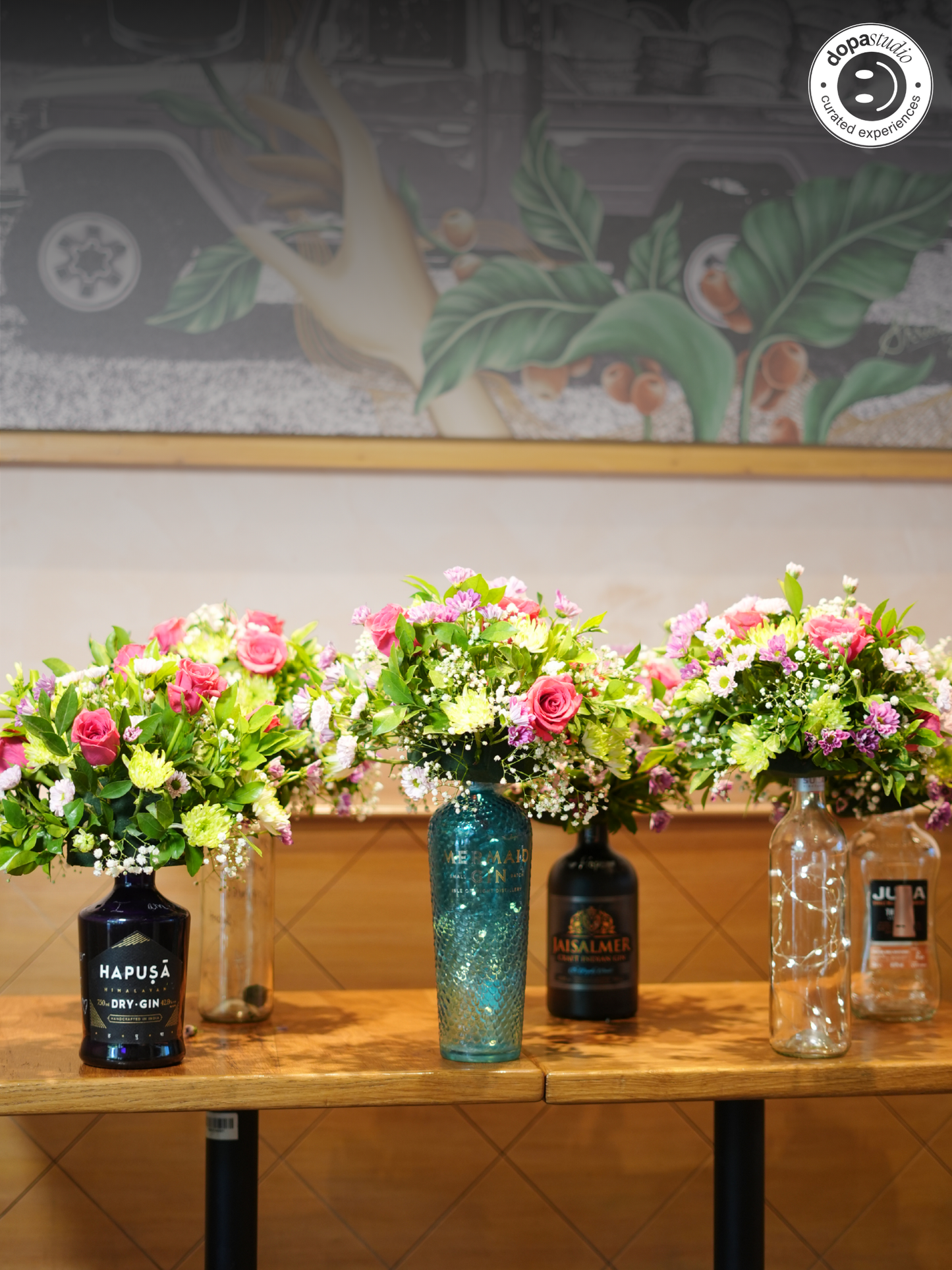 Bottle & Bloom - A Floral Arrangement & Bottle Art Experience