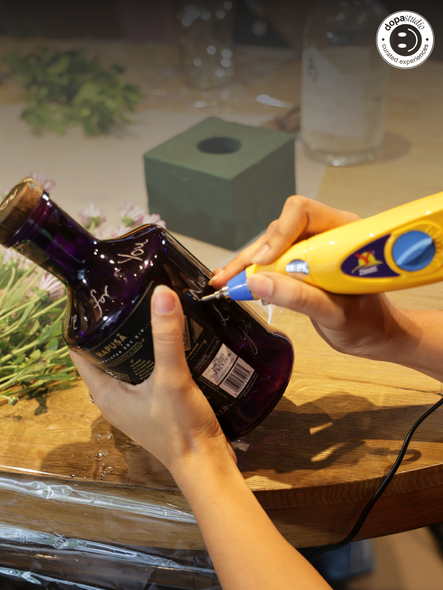 Bottle & Bloom - A Floral Arrangement & Bottle Art Experience