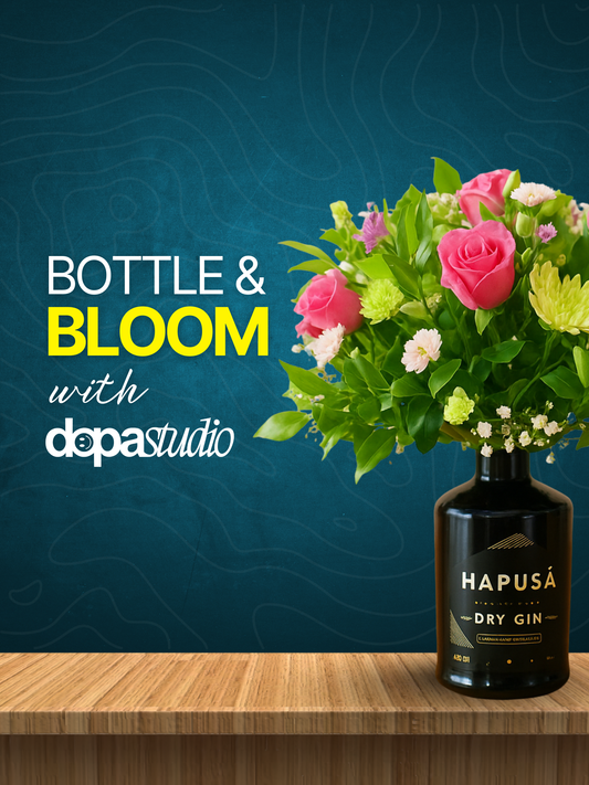 Bottle & Bloom - A Floral Arrangement & Bottle Art Experience
